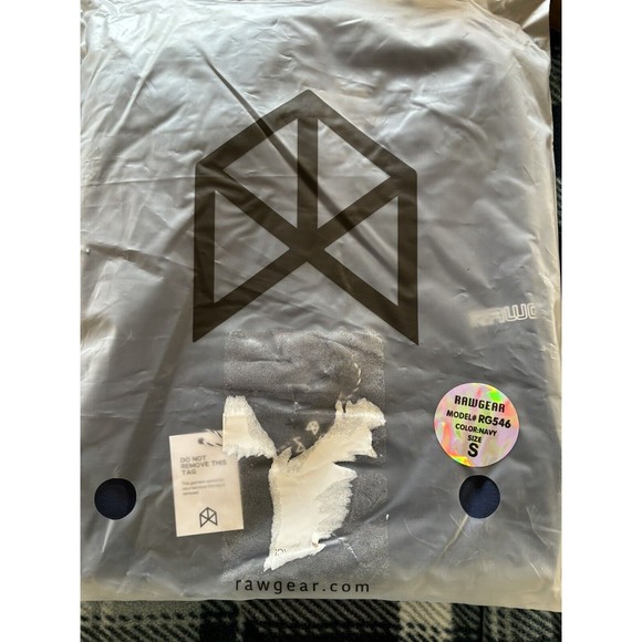 NWT Rawgear Jacket Mens Small Navy Blue Full Zip Reflective Line Bomber Jacket - Picture 6 of 6